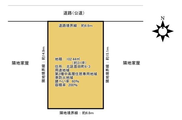 名古屋市北区苗田町の売土地