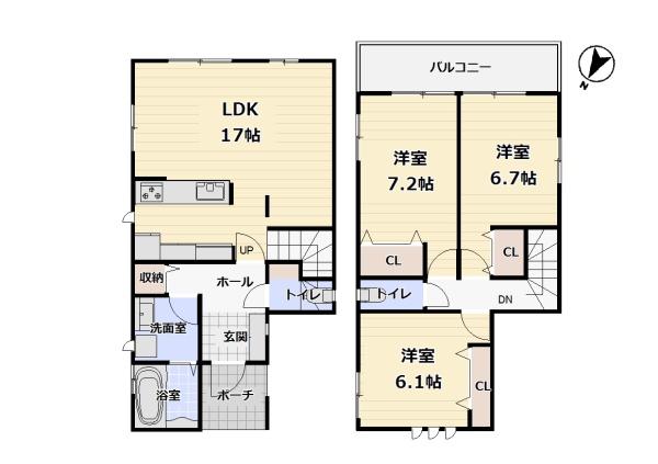 岸和田市上松町　新築戸建　1号地