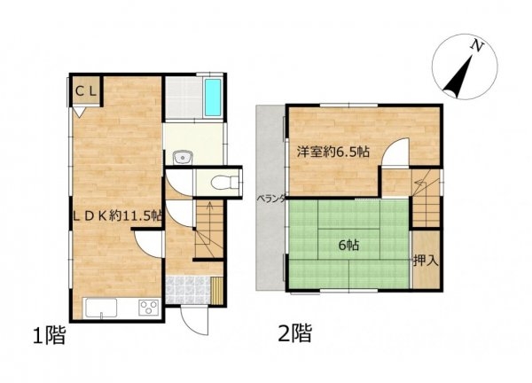 水戸市千波町　一人暮らしにも◎コンパクトな2LDK