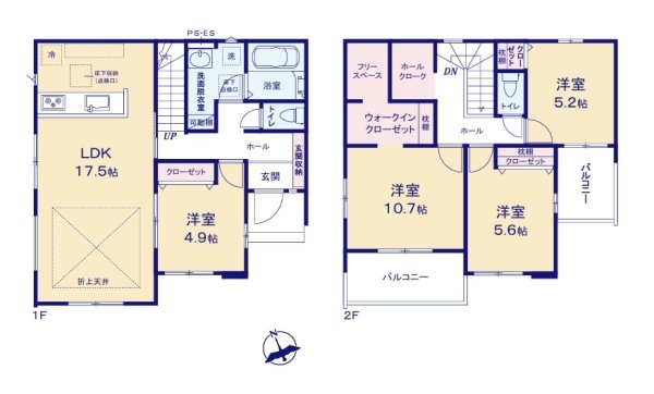 ケイアイフィット 水戸市東台 1期 1(間取り)
