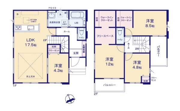 ケイアイフィット 水戸市東台 1期 3(間取り)