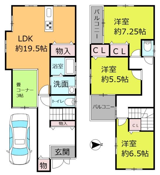 相楽郡精華町大字祝園小字長塚の中古一戸建