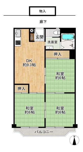 クローバーハイツ森小路３号棟