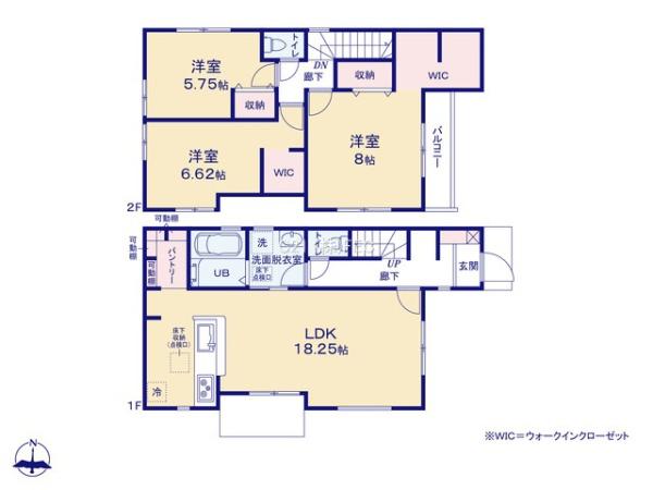 あきる野市野辺　第5期　新築分譲住宅　2号棟【全5棟】