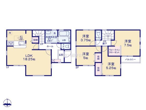 あきる野市野辺　第5期　新築分譲住宅　4号棟【全5棟】