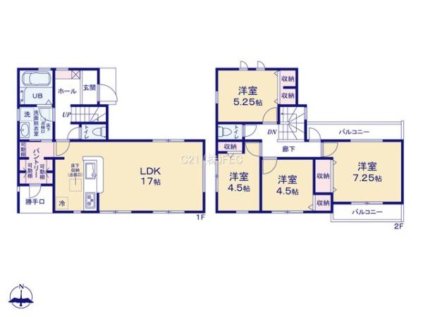 あきる野市野辺　第5期　新築分譲住宅　5号棟【全5棟】