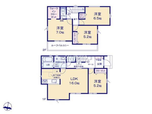 日野市百草　23-2期　新築分譲住宅　2号棟　【全3棟】