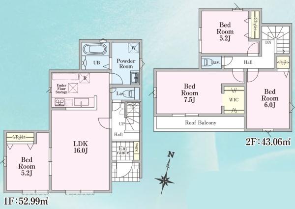 日野市百草23-1期　新築分譲住宅　1号棟【全3棟】