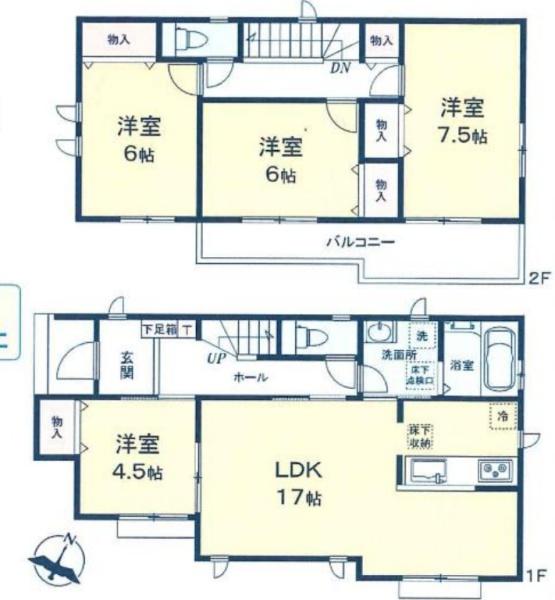 立川市一番町2丁目　新築分譲住宅　1号棟【全2棟】