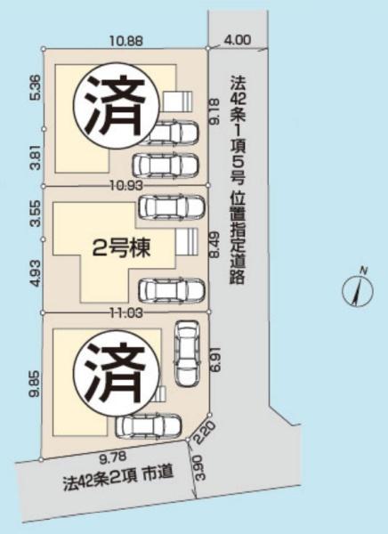 福生市福生　第7　新築分譲住宅　2号棟【全3棟】