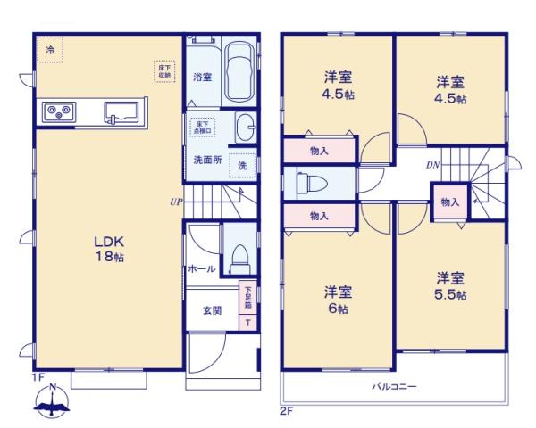 あきる野市下代継　新築分譲住宅　A号棟【全2棟】