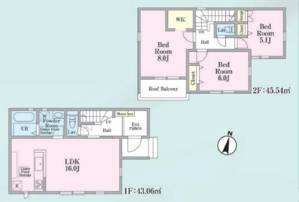 あきる野市野辺　24-1期　新築分譲住宅　1号棟【全5棟】