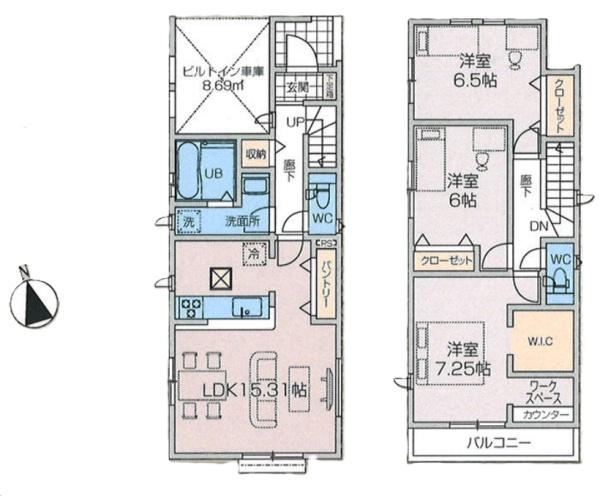 立川市富士見町4丁目　7期　新築分譲住宅　1号棟【全2棟】