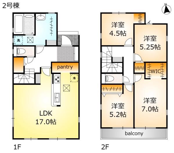 あきる野市三内　第1期　新築分譲住宅　2号棟【全3棟】