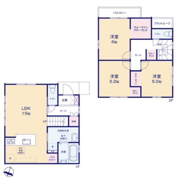 福生市熊川 1期 新築分譲住宅 2号棟【全3棟】