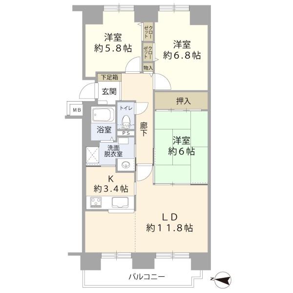 アイシティ大谷地　3階