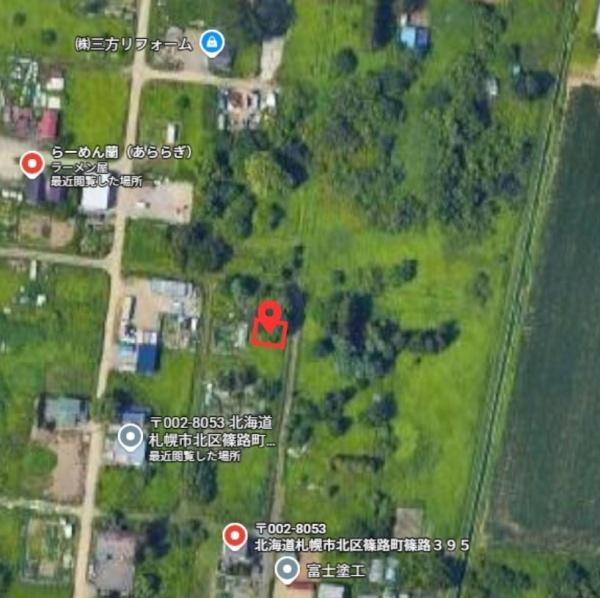 北区篠路町篠路　市街化調整　土地