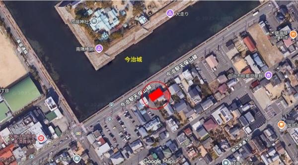 今治市枝堀町1丁目の土地(航空写真)