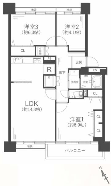 北緑丘第四住宅　１８号棟