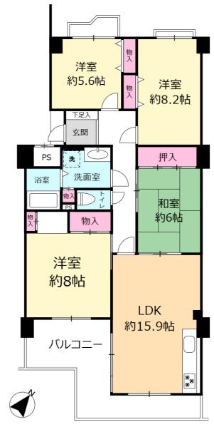 公社山田西第３次団地Ａ３棟