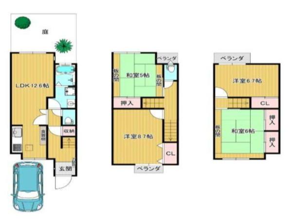 豊中市長興寺南１丁目の中古テラスハウス
