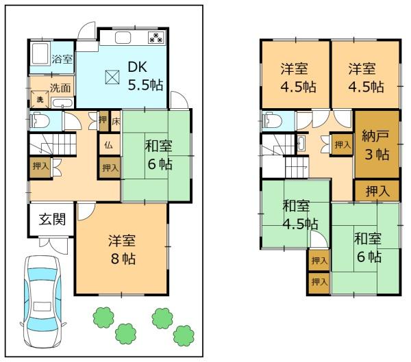 堺市西区上野芝向ヶ丘町１丁の中古一戸建て