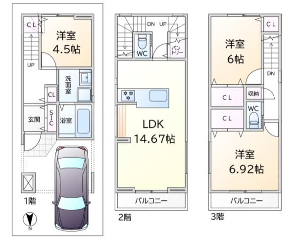 豊中市曽根南町３丁目の新築一戸建