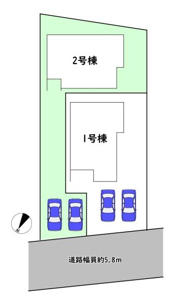 近江八幡市桜宮町の新築一戸建(区画図)