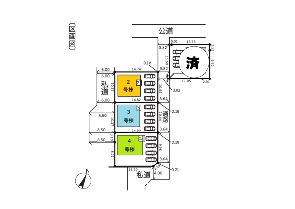 江南区亀田中島第2　3号棟　全4棟