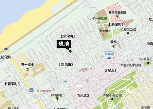 新潟市西区上新栄町３丁目の土地