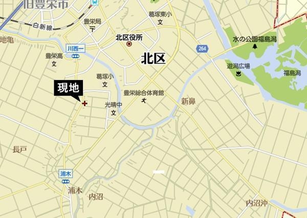 北区上土地亀　売地