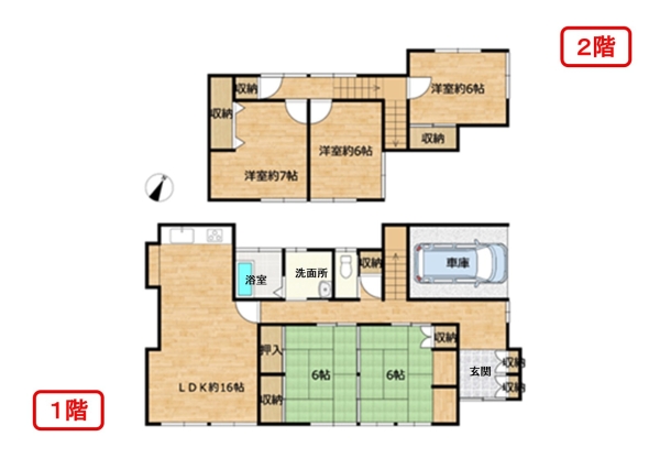 新潟市東区河渡3丁目の中古一戸建て(間取り)