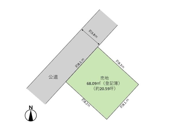 中央区古町通13番町　土地