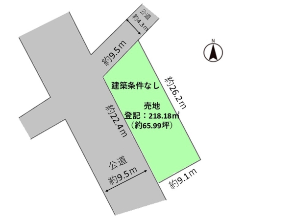 北区濁川　売地