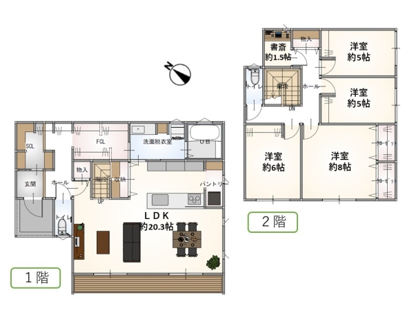 江南区亀田中島2丁目　新築戸建