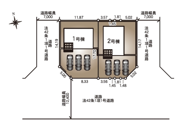 長岡市稲保南第2　1号棟　全2棟