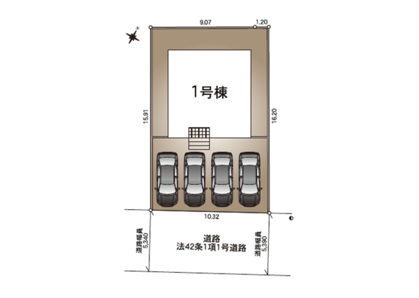長岡市末広第1　1号棟　全1棟