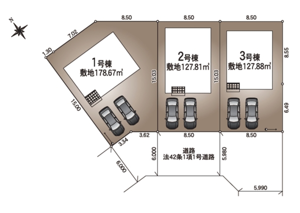 新発田市諏訪町第1　2号棟　(全3棟)