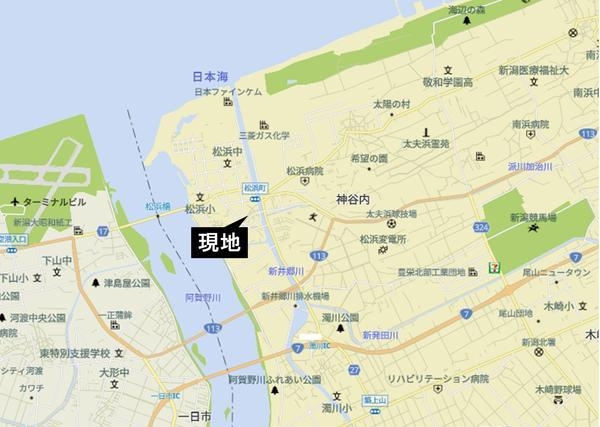新潟市北区三軒屋町の土地