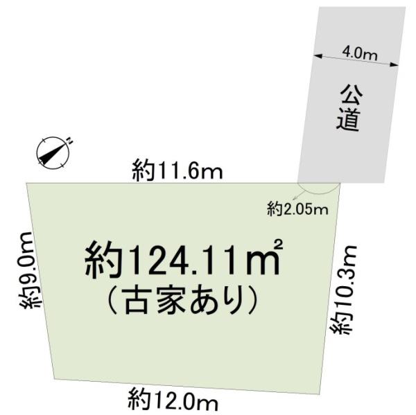 越谷市花田　古家付土地