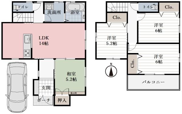 堺市東区北野田の中古一戸建
