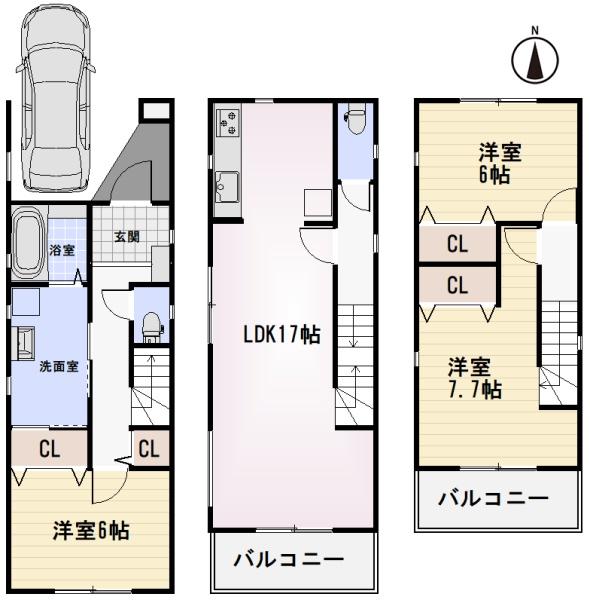 松原市天美北３丁目の新築一戸建
