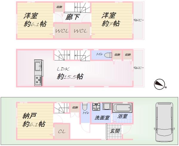 堺市北区百舌鳥西之町３丁の中古一戸建