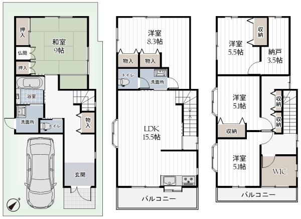 堺市堺区新在家町東４丁の中古一戸建