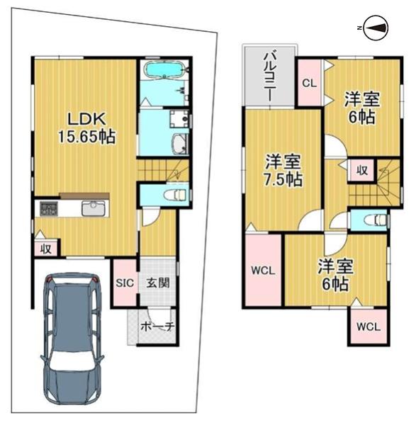 堺市北区野遠町の新築一戸建
