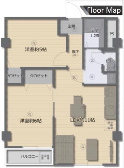 泉ヶ丘コープラスA棟3-3
