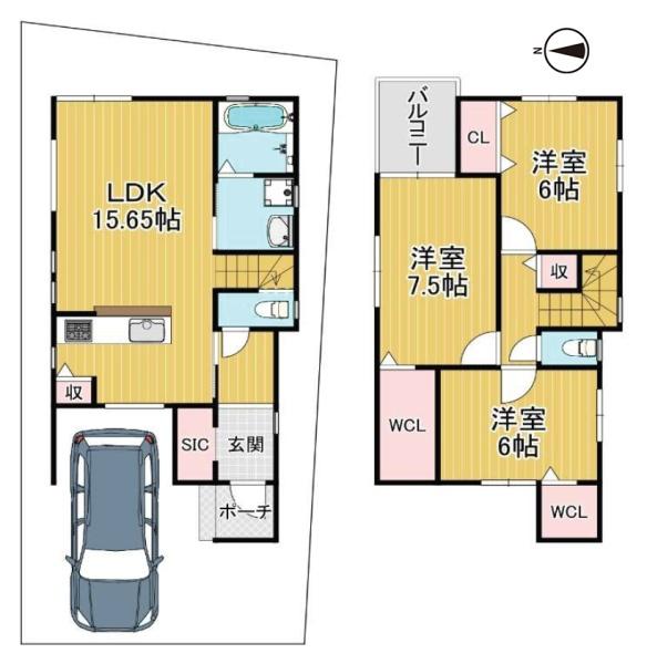 堺市北区野遠町の新築一戸建