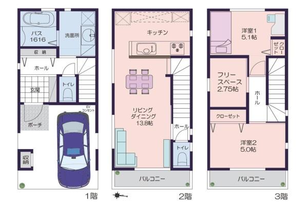 堺市東区南野田の新築一戸建