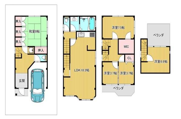 堺市東区白鷺町３丁の中古一戸建