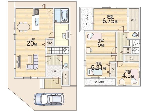 四條畷市清滝新町の新築一戸建